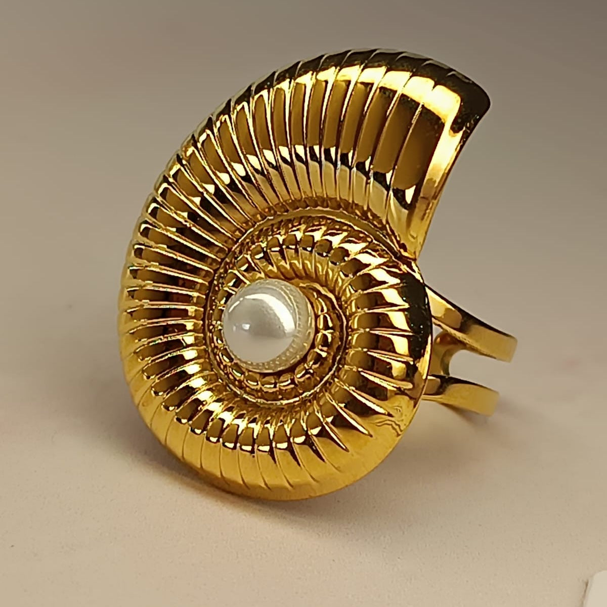 ANILLO CARACOL PERLA CENTRO