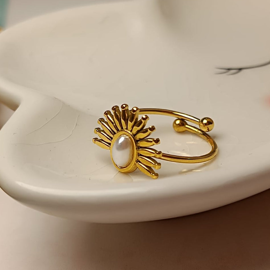 ANILLO PENACHO PIEDRA BLANCA