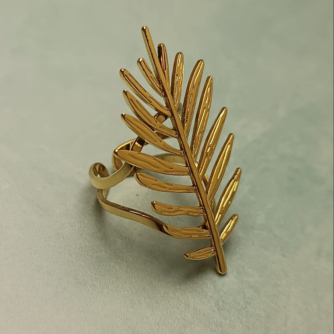 ANILLO HOJA PALMA
