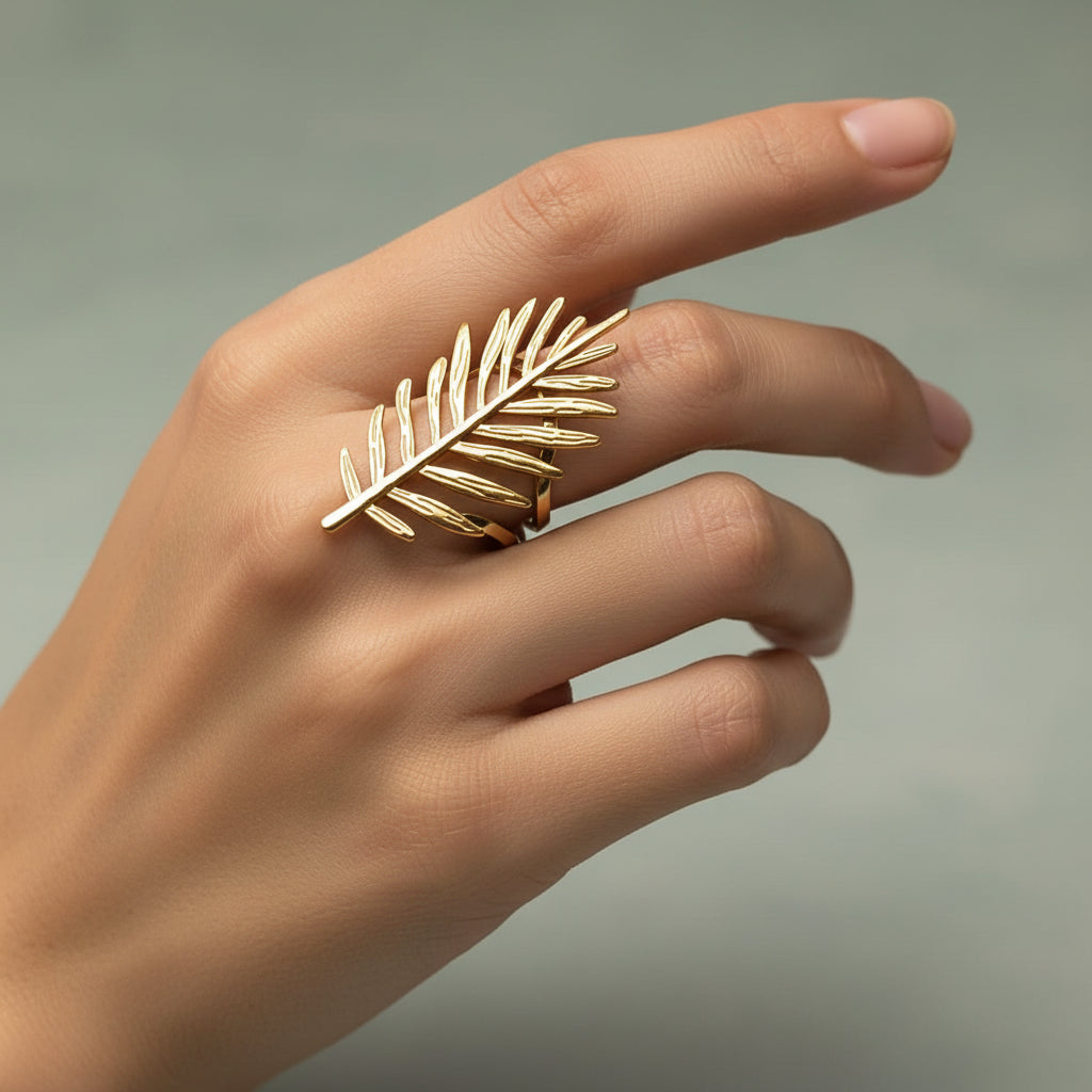 ANILLO HOJA PALMA