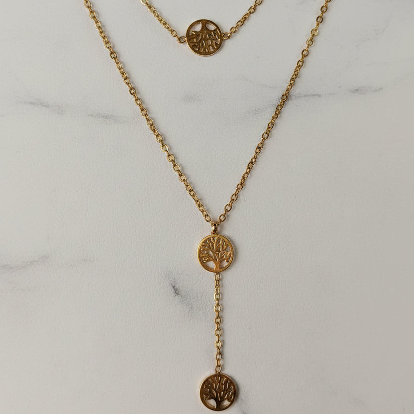 COLLAR DOBLE 6 ARBOLES DE LA VIDA