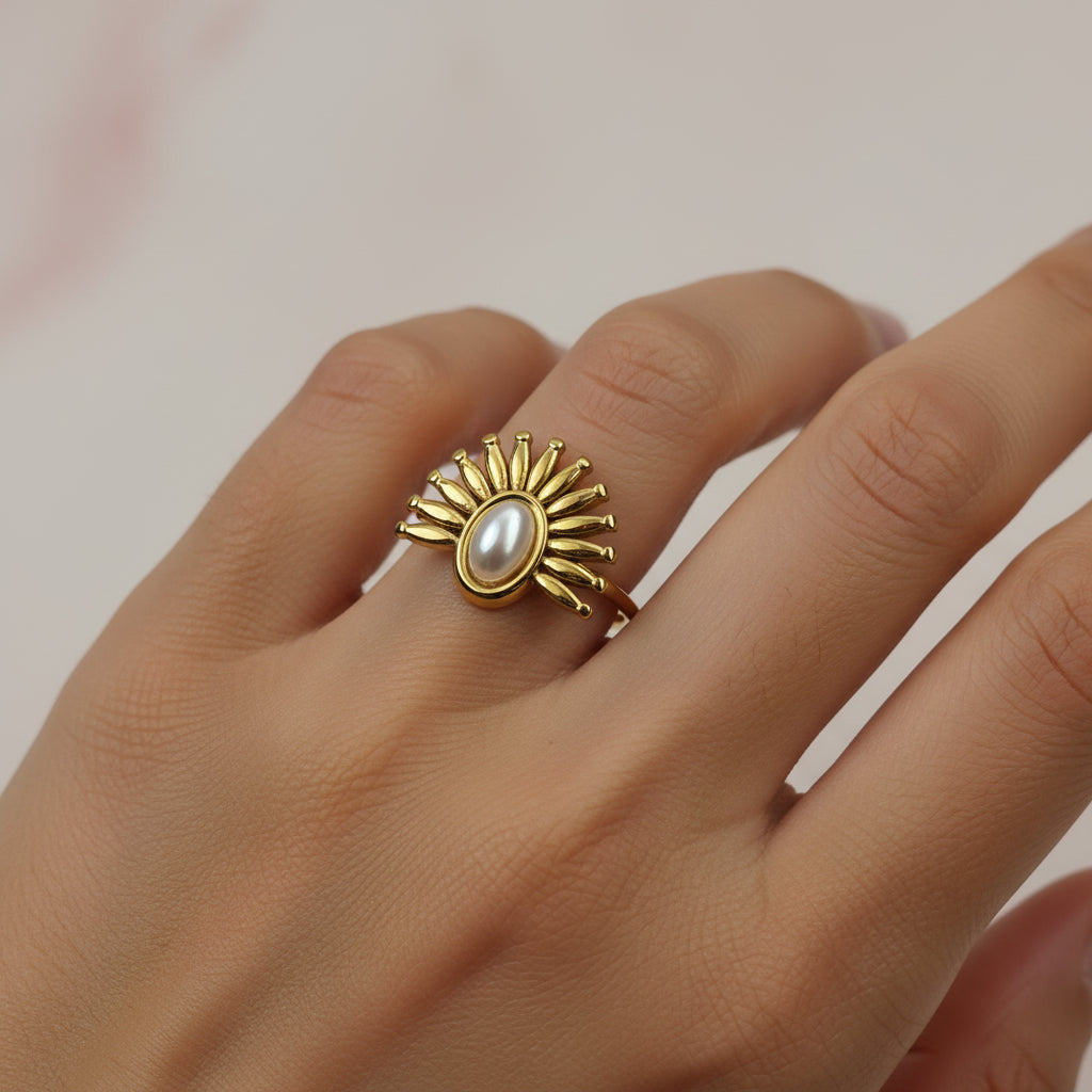ANILLO PENACHO PIEDRA BLANCA